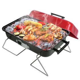 Portable Charcoal Grill Outdoor Tabletop Grill Small Barbecue Smoker Folding BBQ Grill with Lid for Backyard Camping Picnics Beach Portable Charcoal Grill Outdoor Tabletop Grill Small Barbecue Smoker Folding BBQ Grill with Lid for Backyard Camping Picnics Beach